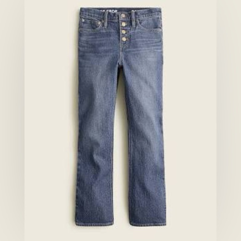 J.Crew 10" demi-boot crop jean in Stone Street wash